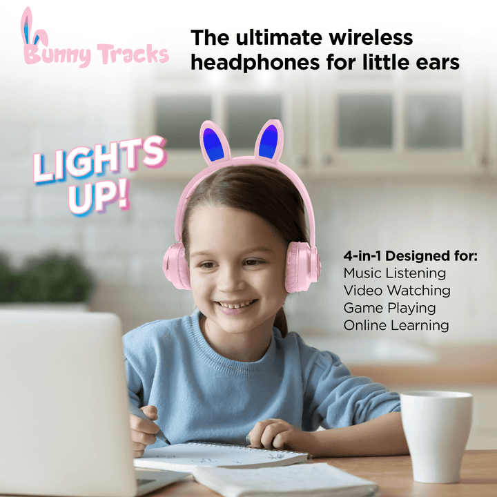 HyperGear Bunny Tracks Wireless Light - Up Headphones - US Stores