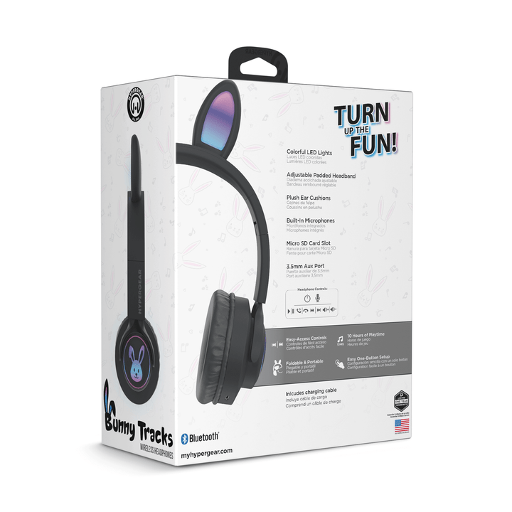 HyperGear Bunny Tracks Wireless Light - Up Headphones - US Stores