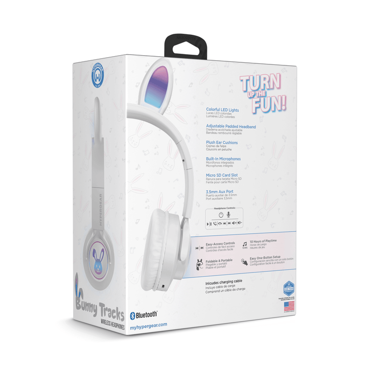 HyperGear Bunny Tracks Wireless Light - Up Headphones - US Stores