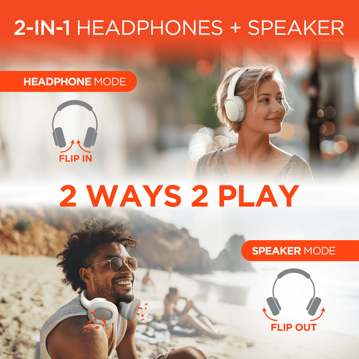 HyperGear Flip 2 - in - 1 Headphones Plus Speaker - US Stores