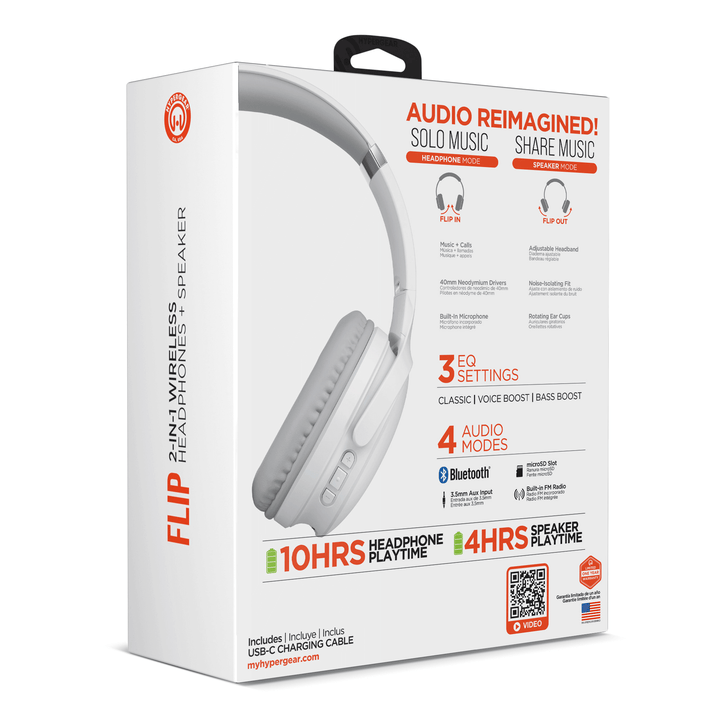 HyperGear Flip 2 - in - 1 Headphones Plus Speaker - US Stores