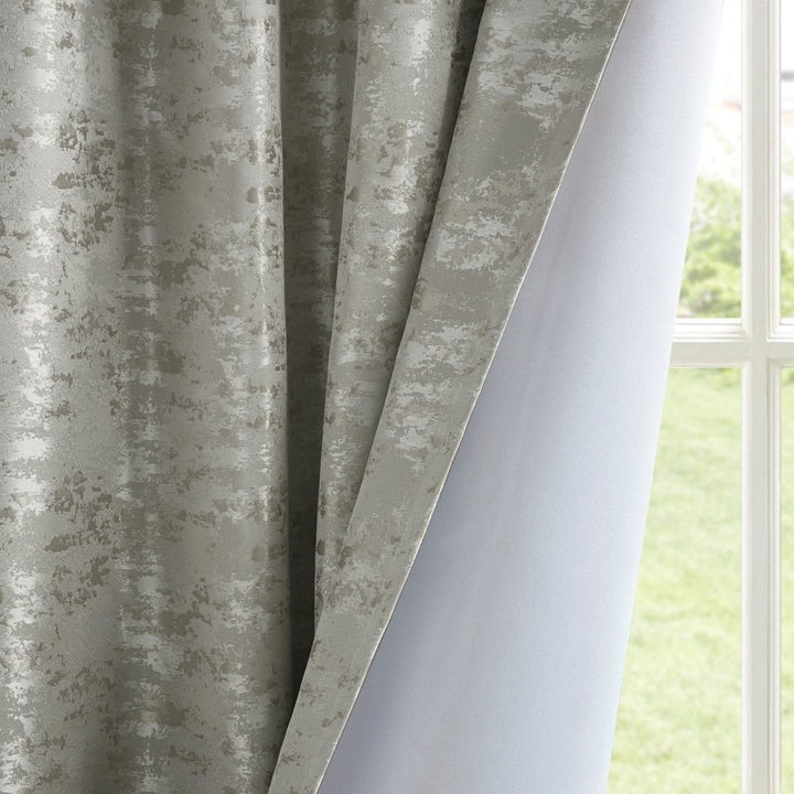 Jacquard Lined Total Blackout Rod Pocket/Back Tab Curtain Panel(Only 1 Pc Panel) - US Stores