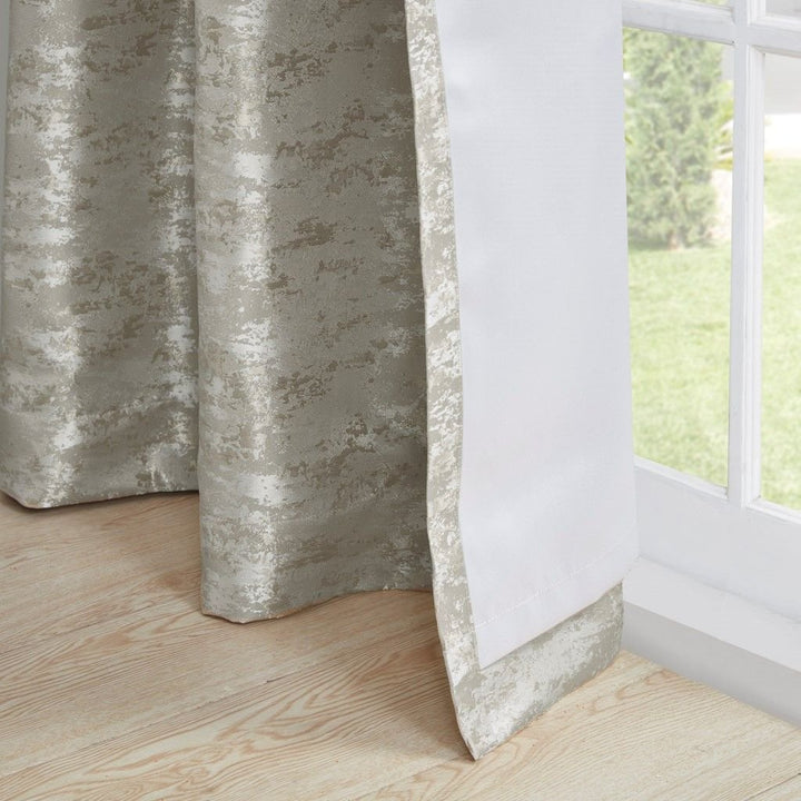 Jacquard Lined Total Blackout Rod Pocket/Back Tab Curtain Panel(Only 1 Pc Panel) - US Stores