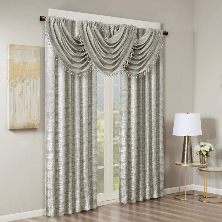 Jacquard Lined Total Blackout Rod Pocket/Back Tab Curtain Panel(Only 1 Pc Panel) - US Stores