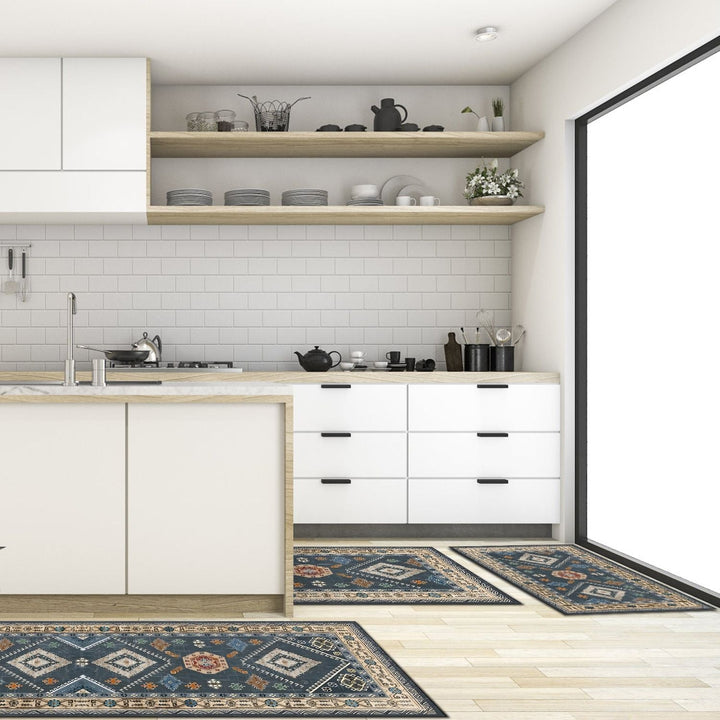 Kitchen Rugs Sets of 3, Kitchen Floor Mat Carpet, Washable Non Slip Kitchen Runner Rug, Boho Farmhouse Hallway Doormat for Home Decor - US Stores