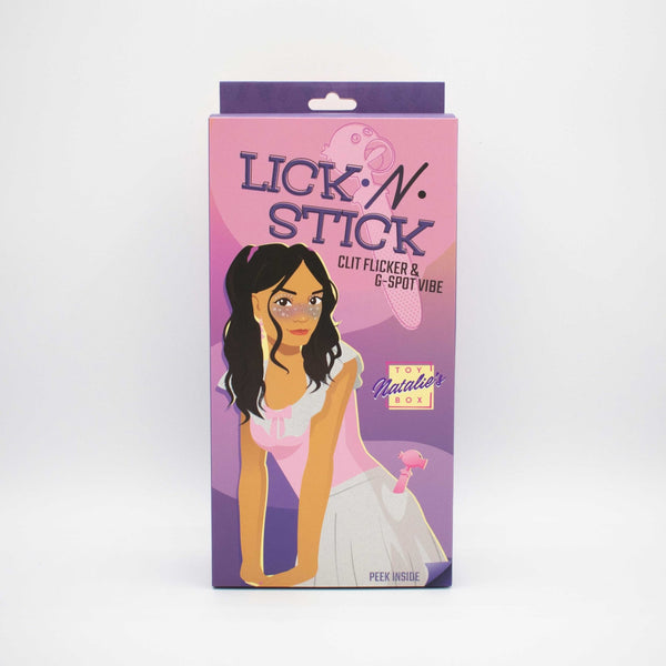 Lick n' Stick Clit Flicker and G - Spot Vibrator - Pink - US Stores