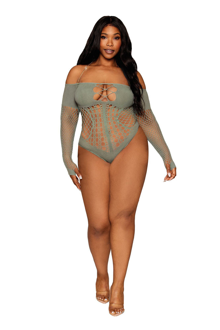 Long Sleeve Teddy - Queen Size - Sage - US Stores