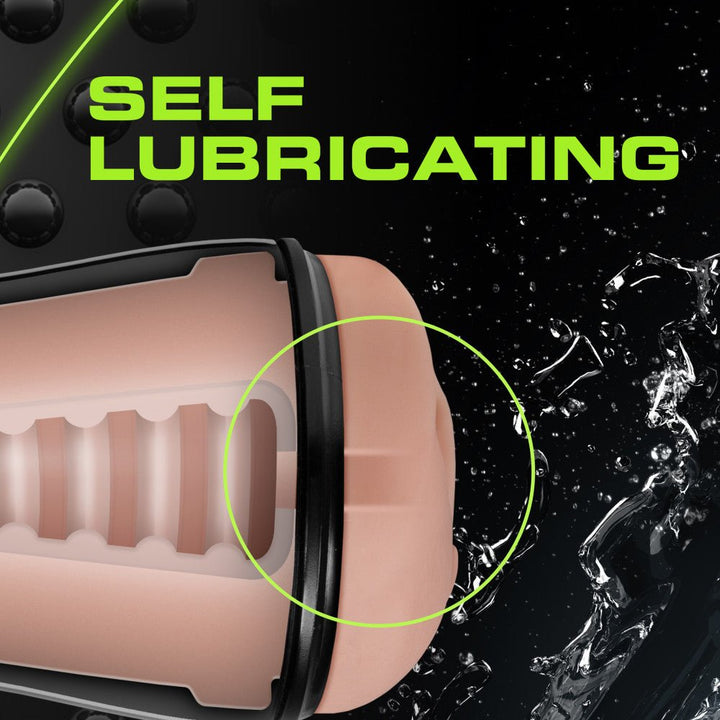 M for Men - Soft and Wet - Pussy With Pleasure Ridges - Self Lubricating Stroker Cup - Vanilla - US Stores