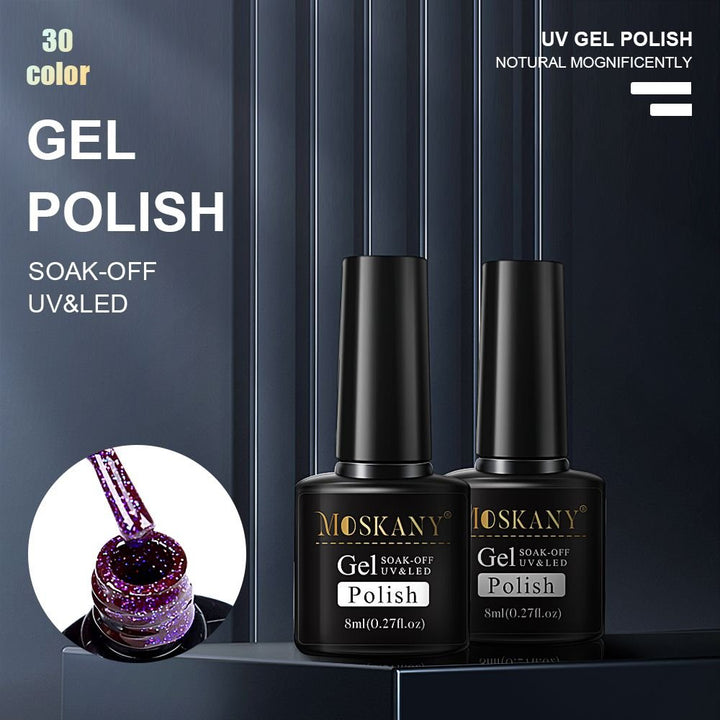 Nail Set Nail Gel Tools Kit 54W Nail Lamp 16Colors UV Gel Nail Polish Kit Contains Base Coat Top Coat Nail Drill Machine Nail Kit - US Stores