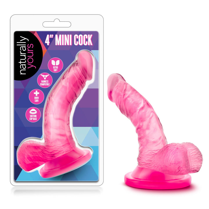 Naturally Yours - 4 Inch Mini Cock - Pink - US Stores