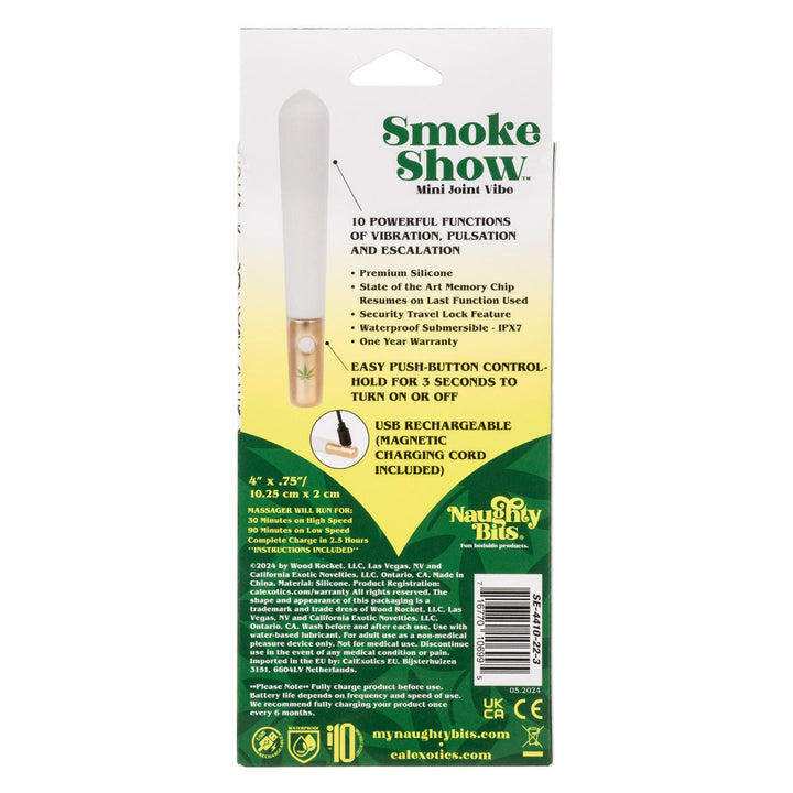 Naughty Bits Smoke Show Mini Joint Vibe - White - US Stores