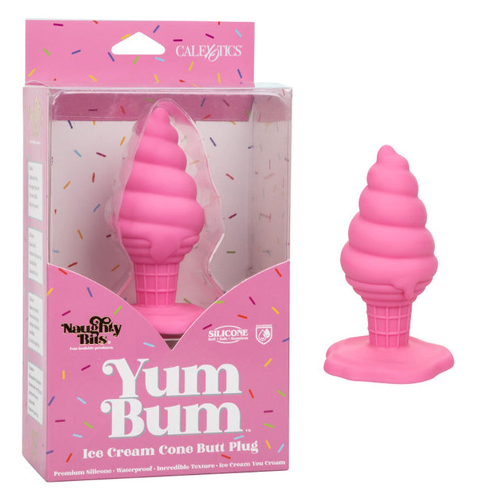 Naughty Bits Yum Bum Ice Cream Cone Butt Plug - Pink - US Stores