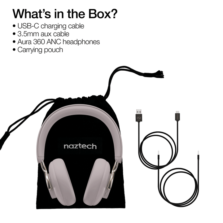 Naztech Aura 360 ANC Wireless Headphones - US Stores