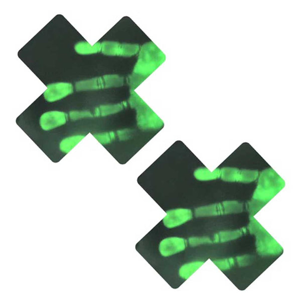 Neon Greeny Temperature Reactive X Factor Nipple Cover Pasties - US Stores