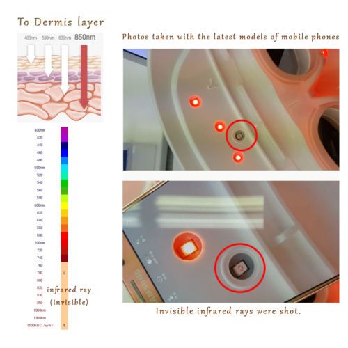 (new) Made in KOREA led face mask light therapy led mask red light IR photon skin rejuvenation - US Stores