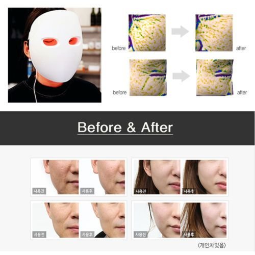(new) Made in KOREA led face mask light therapy led mask red light IR photon skin rejuvenation - US Stores