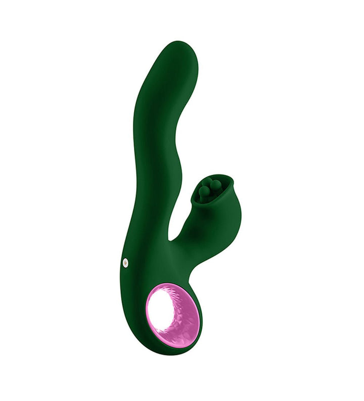 Pallina Triple - Action Rabbit Vibrator - Green - US Stores