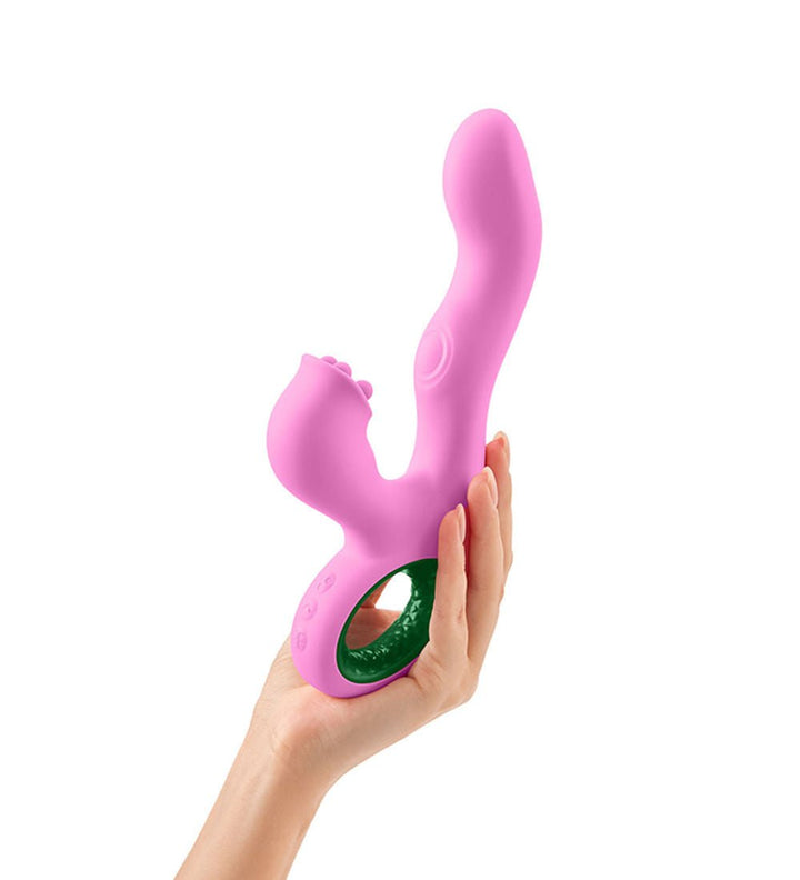 Pallina Triple - Action Rabbit Vibrator - Green - US Stores