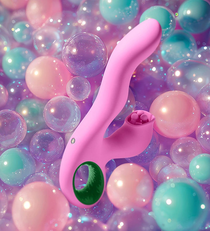 Pallina Triple - Action Rabbit Vibrator - Green - US Stores