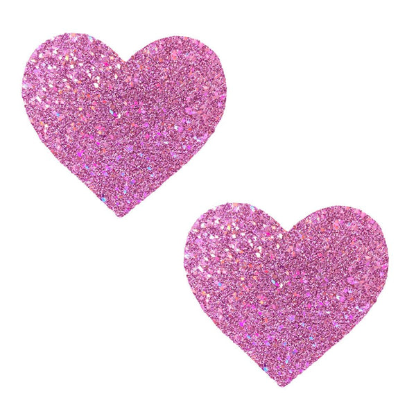 Pegasus Kisses Iridescent Pink Glitter I Heart U Nipztix Pasties - US Stores