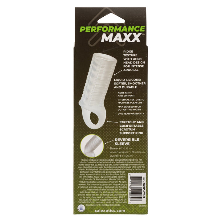 Performance Maxx Liquid Silicone Reversible Sleeve - Clear - US Stores