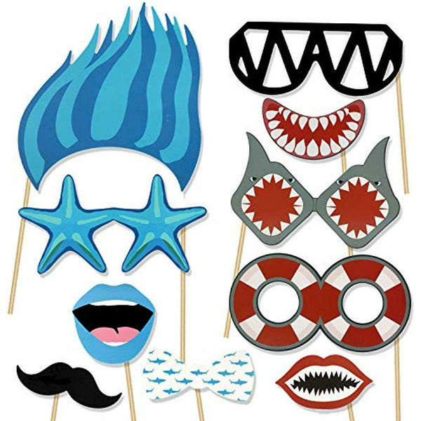 Photo Booth Prop Set (Shark Theme)