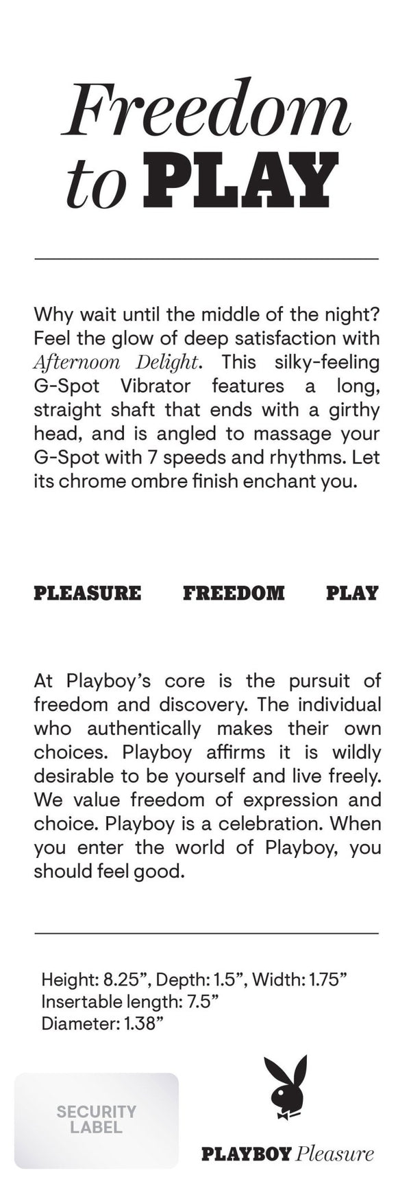 Playboy Pleasure - Afternoon Delight - G - Spot Vibrator - Ombre - US Stores