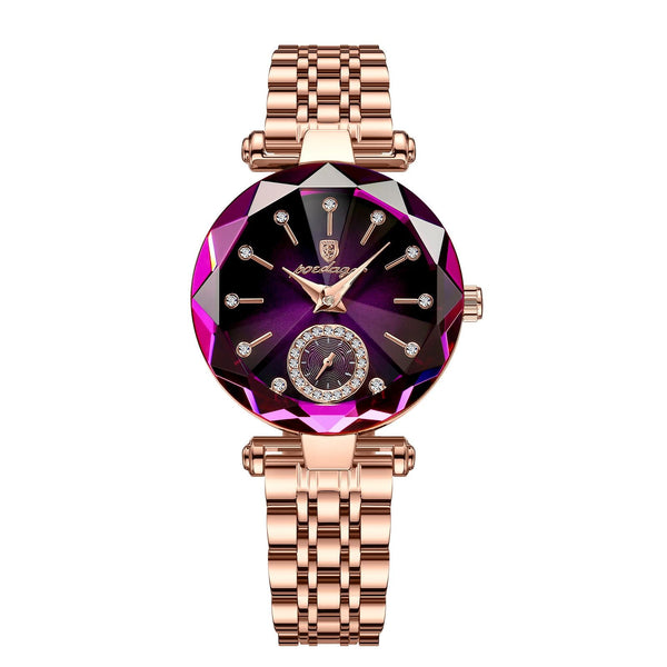 POEDAGAR Watch for Women Luxury Jewelry Design Rose Gold Steel Quartz Wristwatches Waterproof Fashion Swiss Brand Ladies Watches - US Stores