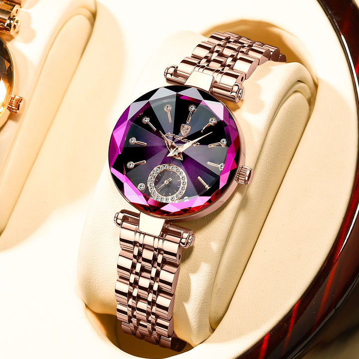 POEDAGAR Watch for Women Luxury Jewelry Design Rose Gold Steel Quartz Wristwatches Waterproof Fashion Swiss Brand Ladies Watches - US Stores