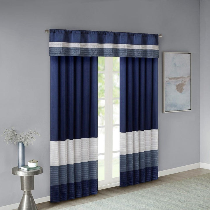 Polyoni Pintuck Curtain Panel(Only 1 Pc Panel) - US Stores