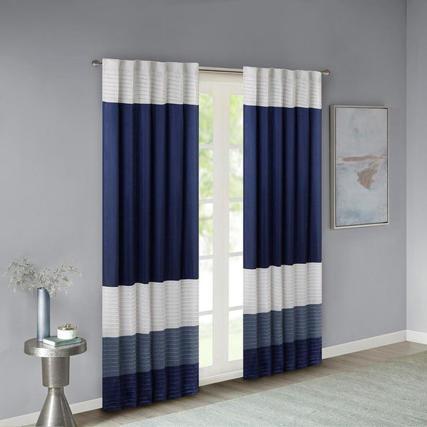 Polyoni Pintuck Curtain Panel(Only 1 Pc Panel) - US Stores