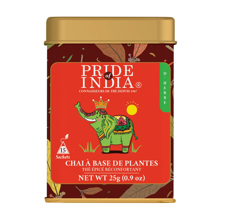 Pride Of India Herbal Chai (Comforting Spiced Tea), 15 Tea Bags - US Stores
