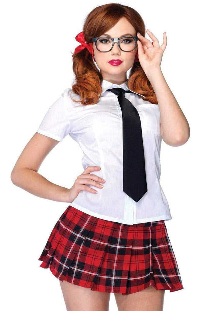 Private School Sweetie Costume - Medium - White / Red - US Stores