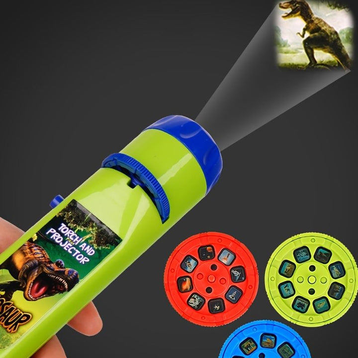 Projection Flashlight, Children Projector Light, Cute Cartoon Dinosaur Animal Space Night Photo Light, Bedtime Learning Fun Toys - US Stores