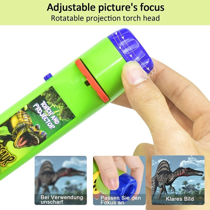 Projection Flashlight, Children Projector Light, Cute Cartoon Dinosaur Animal Space Night Photo Light, Bedtime Learning Fun Toys - US Stores