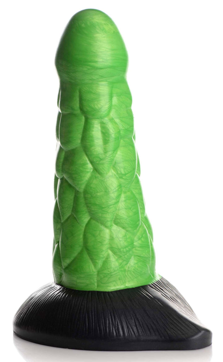 Radioactive Reptile Thick Scaly Silicone Dildo - Green - US Stores