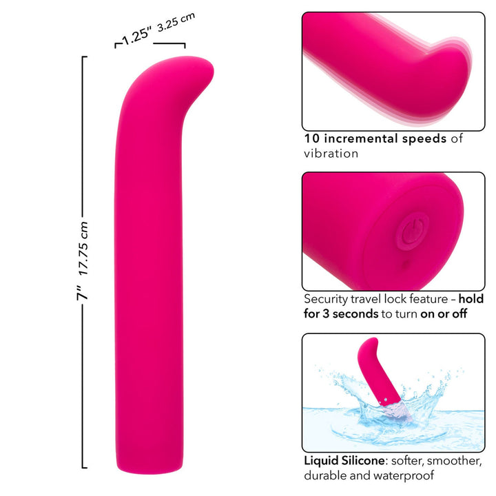 Rechargeable Classic Chic Standard "G" Vibrator - Pink - US Stores