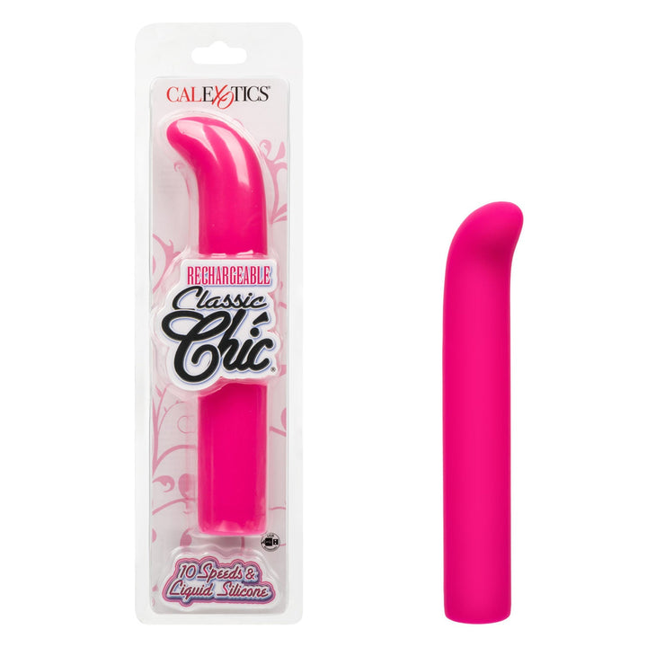 Rechargeable Classic Chic Standard "G" Vibrator - Pink - US Stores