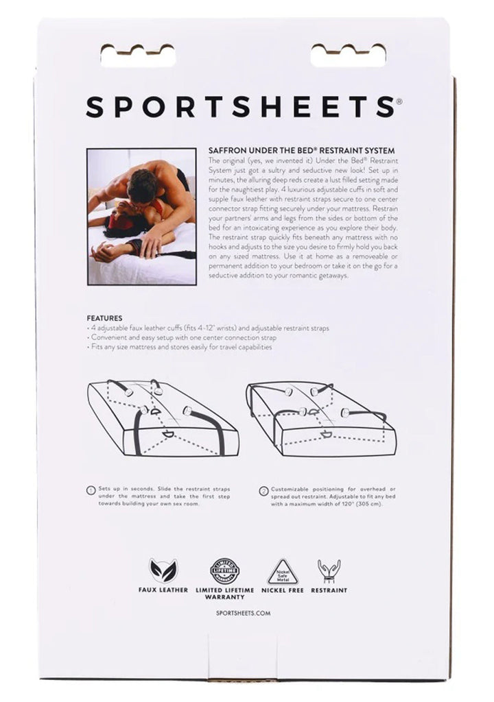Saffron Under the Bed Restraint System - Black/red - US Stores
