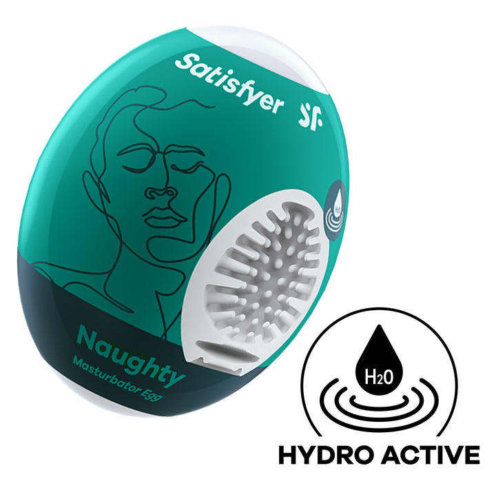 Satisfyer Masturbator Egg - Naughty - Dark Green - US Stores
