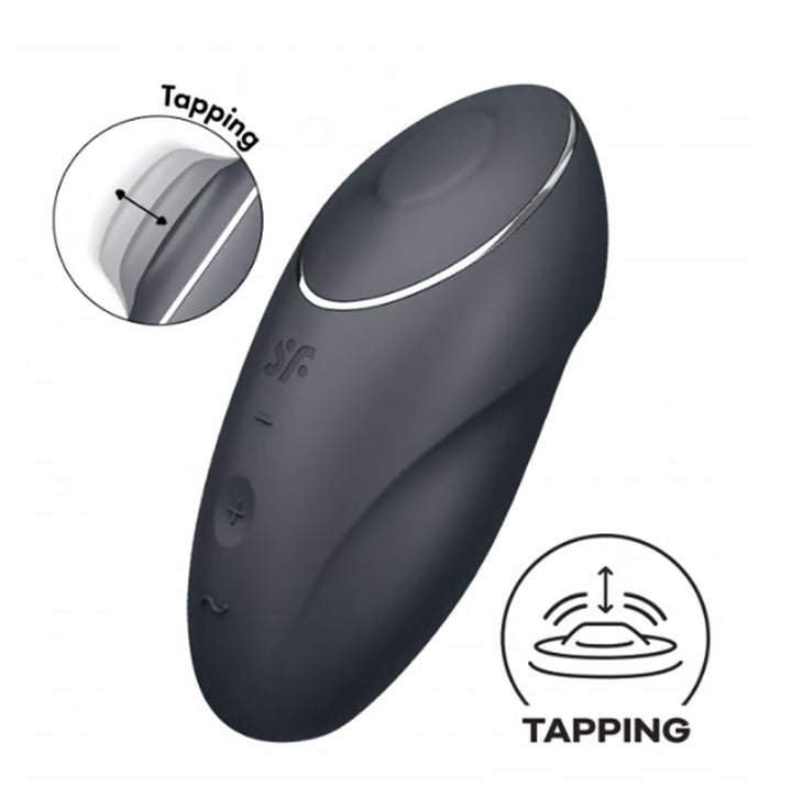 Satisfyer Tap and Climax 1 Vibrator - Grey - US Stores