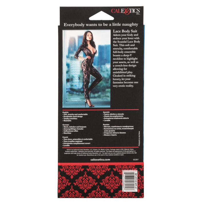 Scandal Lace Body Suit - One Size - Black - US Stores