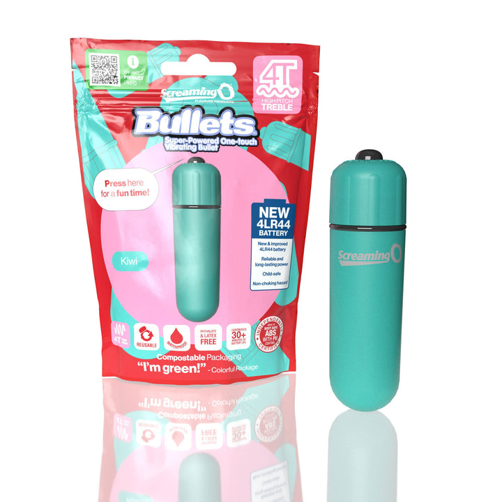 Screaming O 4t - Bullet - Super Powered One Touch Vibrating Bullet - Strawberry - US Stores