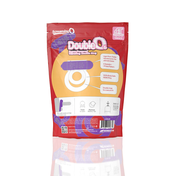 Screaming O 4t - Double O 6 Super Powered Vibrating Double Ring - Grape - US Stores