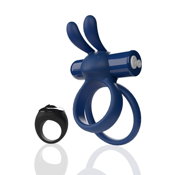 Screaming O Remote Controlled Ohare XL Vibrating Ring - Blue - US Stores