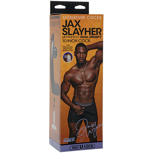Signature Cocks - Jax Slayher - 10 Inch Ultraskyn Cock With Removable Vac - U - Lock Suction Cup - US Stores