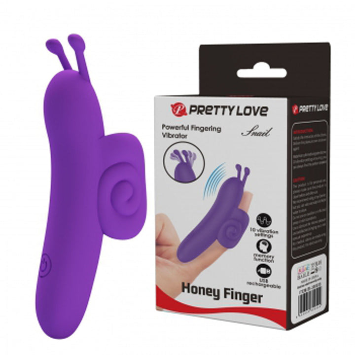 Snail Honey Finger Vibrator - Purple - US Stores