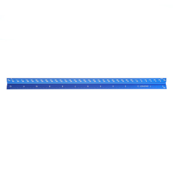 12" Architectural Scale Ruler Aluminum for Students & Engineers Blue