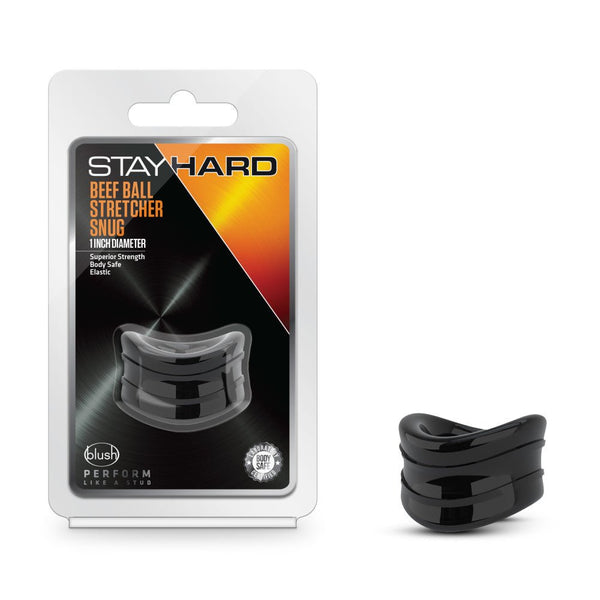Stay Hard - Beef Ball Stretcher Snug - 1 Inch Diameter - Black - US Stores