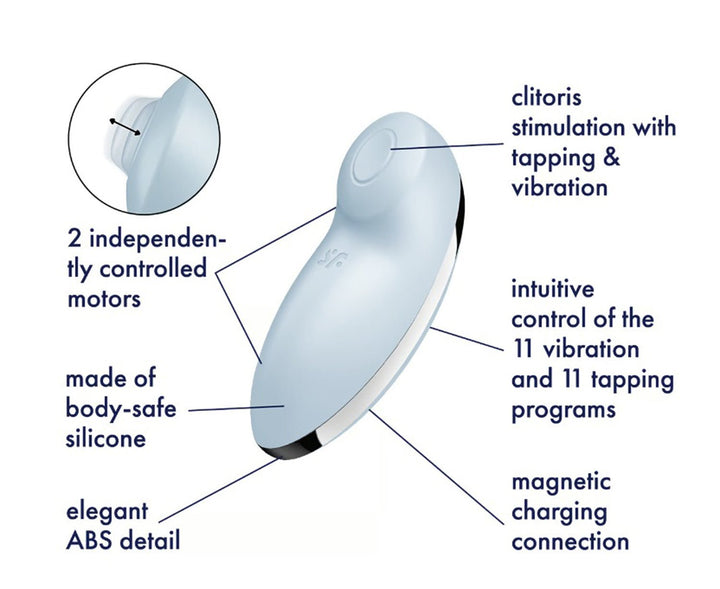 Tap and Climax 2 Vibrator - Blue - US Stores